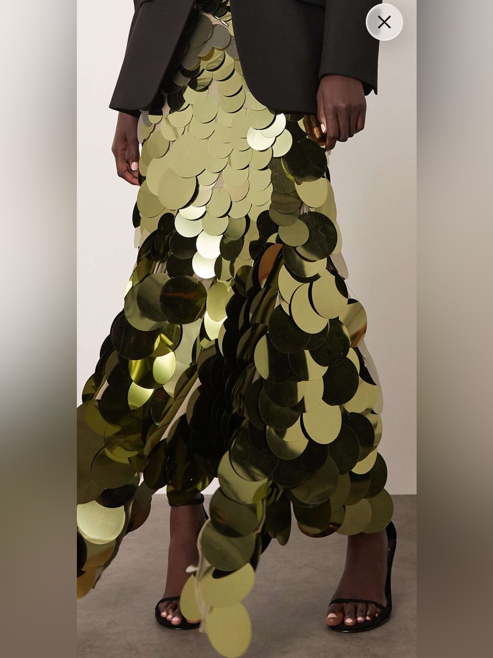 ARRANGE/ASOS wavy linear embellished square hem maxi skirt - Picture 2 of 4